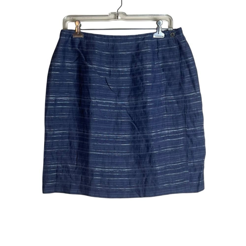 Jones New York‎ linen blend wrap skirt. Size 12